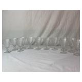 Cut Crystal Stemmed Wine Glasses.