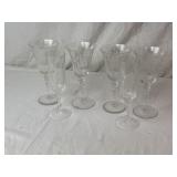 6 Cut Crystal Wine/Champagne Glasses