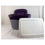 4 Plastic Storage Totes
