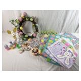 Easter Decorations: Wreath, Table Cloths,