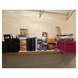 Shelf Of Office Supplies.