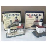 2 Miniature Lighthouses: Michigan City East Pier