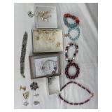 Costume Jewelry Earrings, Bracelets, Pendant.