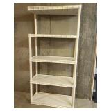 Plastic Shelving Unit (Missing 2 Legs)
