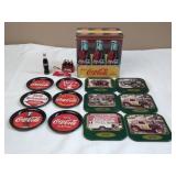 Coca Cola Collection Tin, Mini Bottle, Coasters,