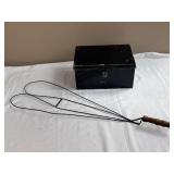 Antique Lockbox & Rug Beater.