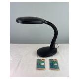 Desk Lamp & Halogen Bright White Lights.