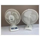 Pair Of Desk Fans. (Poor Condition)
