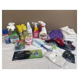 Cleaning Supplies, Rags, Cleaner, Mopping Cloths.