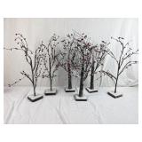 6 Snowy Berry Decorative Trees