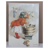 Metal Sign of Maud Humphreys ' A Busy Day'