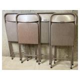 4 Metal Samsonite Folding Chairs
