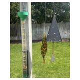 Rain Gage, Wind Chime, & Glass Ornament.