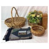 Home Decor, Baskets, Artificial Flowers, Etc