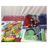 Large Assortment Of Banners & Banner Holder.