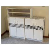 Press Board Racing Themed Cupboards & Shelf.