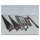 Hand Saws, Hammer, Level, & Files.