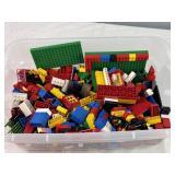 Tote Of Vintage Lego Pieces.
