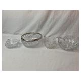 Pressed Glass, & Crystal Serving Dishes.