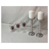 Candle Holders and Candles.