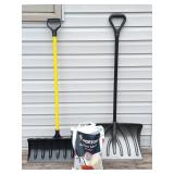 Snow Shovels, Half Bag of Salt