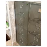 Metal Four-Drawer Filing Cabinet 18in x28in x53in