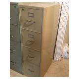 Metal Four-Drawer Filing Cabinet 15in x25in x52in