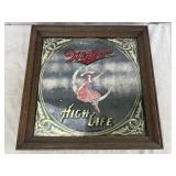 Miller High Life 'Girl on the Moon' Mirrored Sign