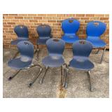 7 Childrenï¿½s Plastic Chairs