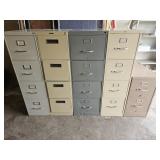 (4) Four Drawer & (1) Two Drawer File Cabinet