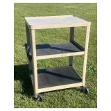 Metal AV Cart on Wheels