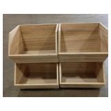 4 Wood Storage Containers