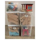 Wood Toy Train Set