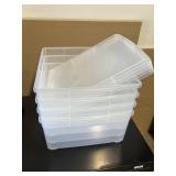 4 Plastic Storage Totes w/ Lids