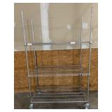 Uline Metal Shelving Unit on Wheels