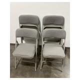 4 Padded Folding Chairs