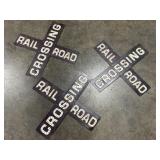 3 Metal Railroad Crossing Signs