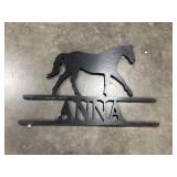 Wooden "Anna" Horse Sign