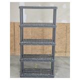 5-Tier Plastic Shelving Rack, 72x36x18