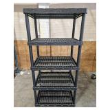 5-Tier Plastic Shelving Rack, 72x36x24