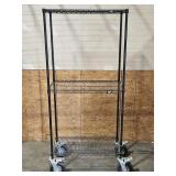 Uline Rolling Wire Shelving Unit, Large Tires