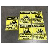 5 Metal Forklift Traffic Signs