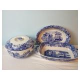Spode Blue Italian Serving Dishes