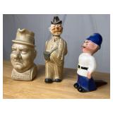 German Figural Decanter, W.C. Fields Toby Mug, &