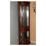 Lighted Corner Curio Cabinet