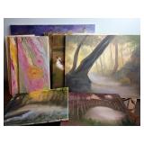 Unfinished Painted Canvas Art