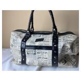 Patricia Nash Newspaper Print Duffle Bag