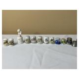 12 Porcelain, Bone China, & Metal Thimbles