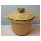 Ailiboo 2qt. Yellow Enameled Cast Iron Pot