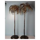 Hollywood Regency-Style Palm Tree Candle Lamps